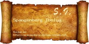 Spangenberg Ibolya névjegykártya