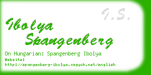 ibolya spangenberg business card